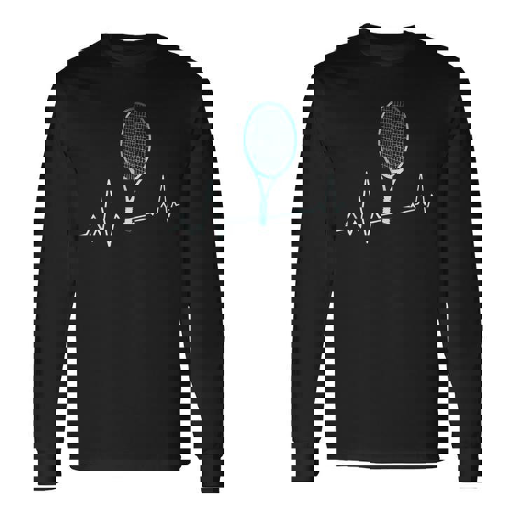 面白いtシャツ テニス おもしろ 服 ネタ メンズ テニス部 おもしろグッズ 大人 子供 心拍 ハートビート 長袖Tシャツ