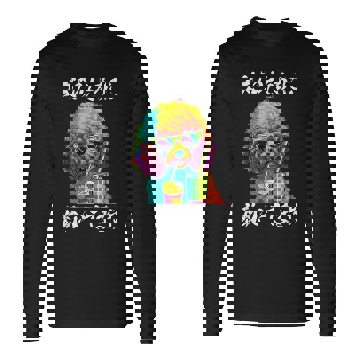 面白いtシャツ トイプードル イヌ わんこ メンズ 犬好き グッズ おもしろ 面白い 服 ネタ わんこ 長袖Tシャツ ギフトのアイデア