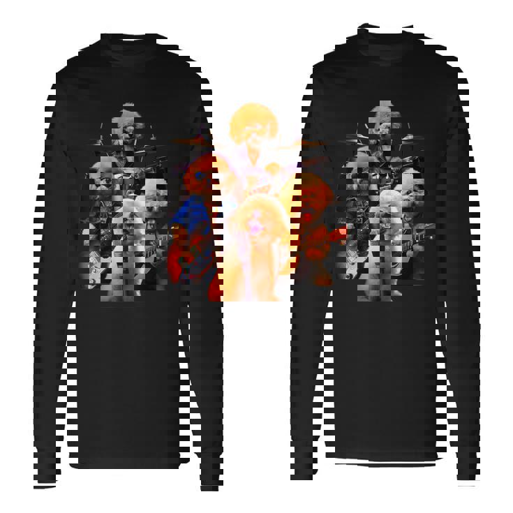 面白いtシャツ トイプードル イヌ わんこ メンズ 犬好き グッズ かわいい おもしろ 面白い 服 ネタ 長袖Tシャツ