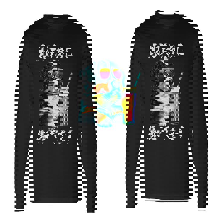 面白いtシャツ バーニーズマウンテンドッグ イヌ わんこ メンズ 犬好き グッズ おもしろ 面白い 服 ネタ 長袖Tシャツ ギフトのアイデア