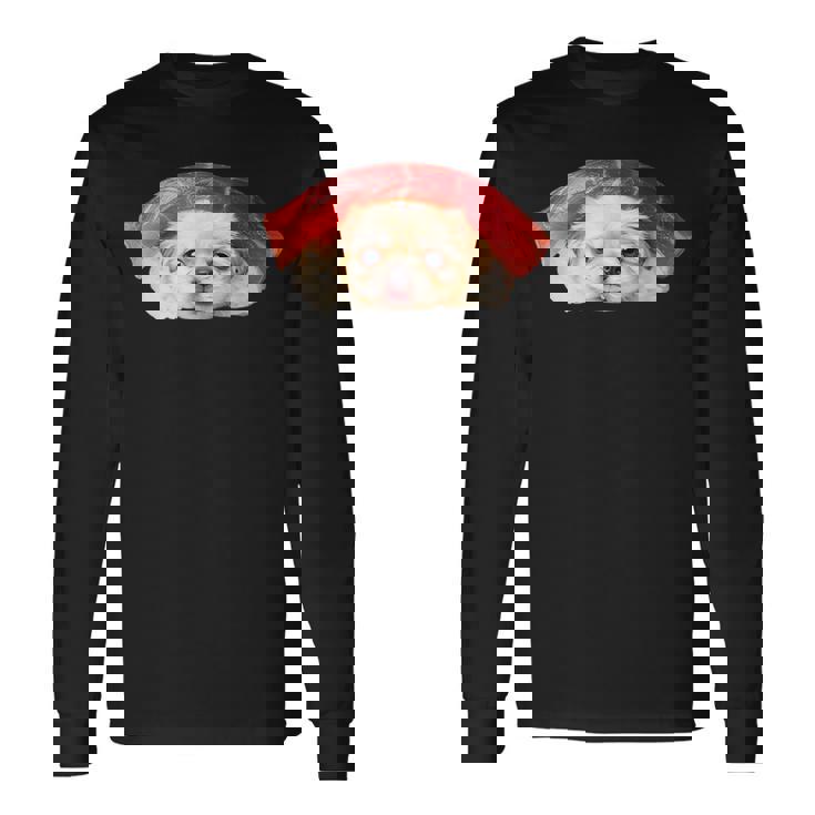 面白いtシャツ ペキニーズ 犬 イヌ 寿司 メンズ 犬好き グッズ かわいい おもしろ 面白い 服 ネタ 長袖Tシャツ