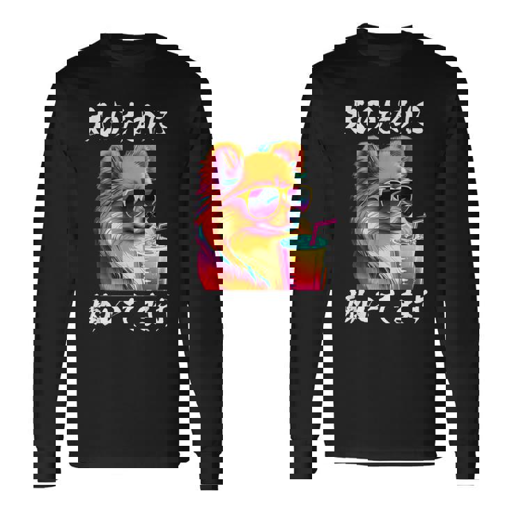 面白いtシャツ ポメラニアン イヌ わんこ メンズ 犬好き グッズ おもしろ 面白い 服 ネタ わんこ 長袖Tシャツ