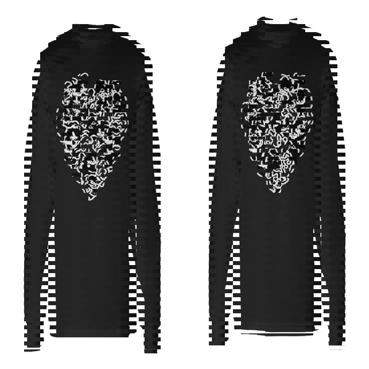 面白いtシャツ ポメラニアン ハート イヌ メンズ 犬好き グッズ かわいい おもしろ 面白い 服 ネタ 長袖Tシャツ