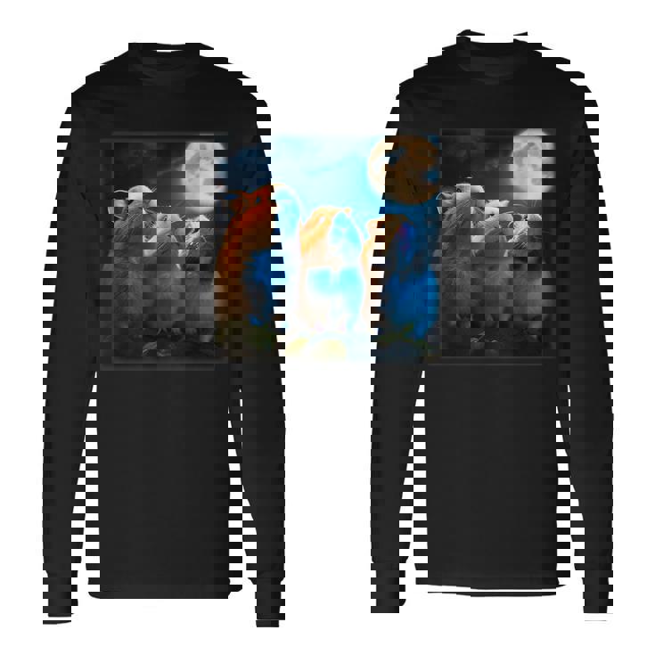 面白いtシャツ モルモット おもしろ 動物 かわいい メンズ グッズ 面白い 服 ネタ 子供 キッズ 雑貨 長袖Tシャツ