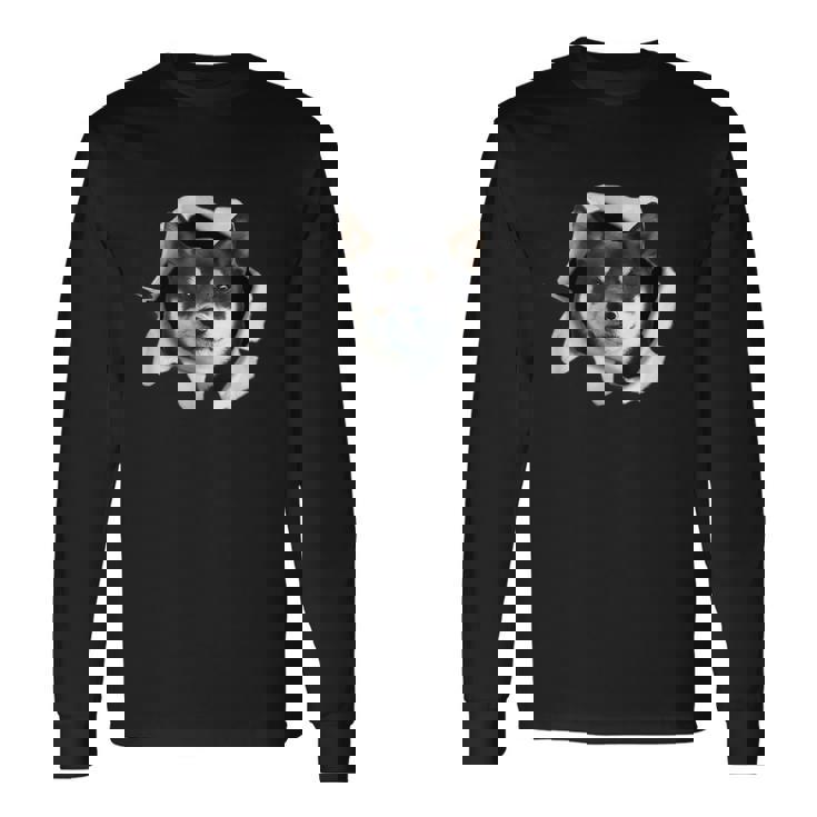 面白いtシャツ 柴犬 イヌ わんこ メンズ 犬好き グッズ かわいい おもしろ 面白い 服 ネタ 長袖Tシャツ