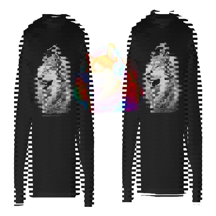 面白いtシャツ 柴犬 ゲーム 音楽 イヌ わんこ メンズ 犬好き グッズ おもしろ 面白い 服 ネタ 長袖Tシャツ