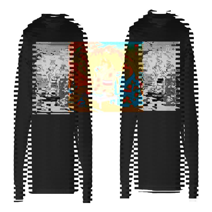 面白いtシャツ 柴犬 酒 イヌ わんこ メンズ 犬好き グッズ かわいい おもしろ 面白い 服 ネタ 浮世絵 長袖Tシャツ