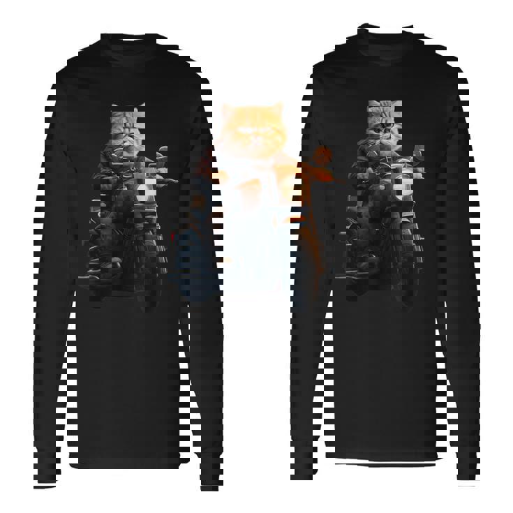 面白いtシャツ 猫 ネコ メンズ バイク 猫好き グッズ おもしろ 面白い 服 ネタ にゃんこ 猫の下僕 長袖Tシャツ