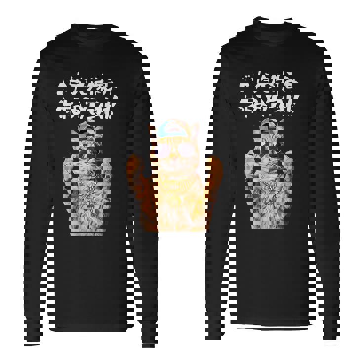 面白いtシャツ 猫 ネコ バカも休み休み 猫好き グッズ おもしろ 面白い 服 ネタ にゃんこ 猫の下僕 長袖Tシャツ