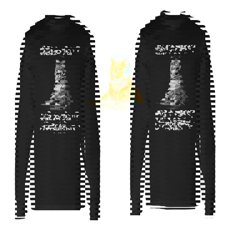 面白いtシャツ 猫 ネコ メンズ 猫好き グッズ おもしろ 面白い 服 ネタ 猫の下僕 ヘルプデスク 長袖Tシャツ