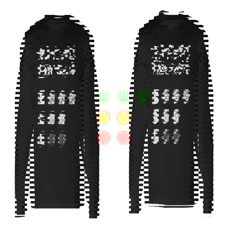 面白いtシャツ 野球 ベースボール カウント おもしろ 服 ネタ メンズ 野球部 おもしろグッズ 大人 子供 長袖Tシャツ