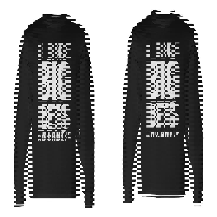 面白いカジノギャンブル大きな賭けが好き 長袖Tシャツ