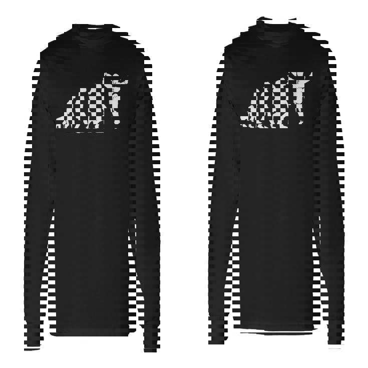 面白いカンフー太極拳進化デザイン 気功ファン用 長袖Tシャツ