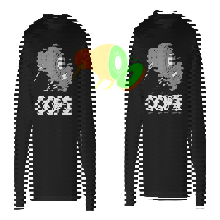 面白いキウイフルーツ キウイ鳥 長袖Tシャツ