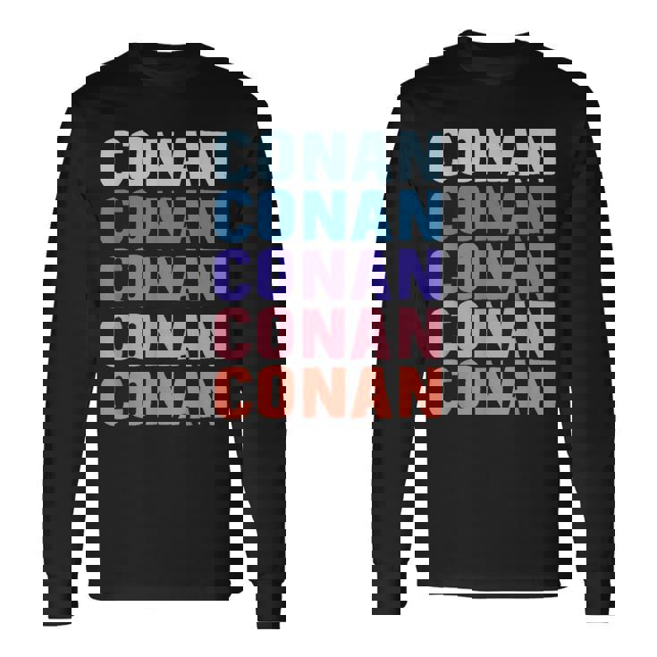 面白いギフト名 コナン 名入れ名 長袖Tシャツ