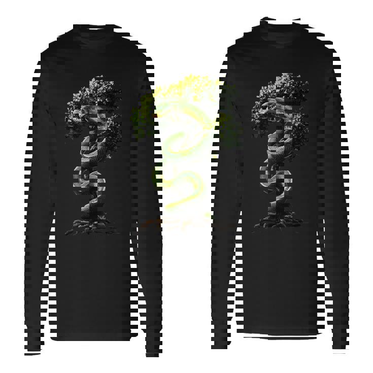 面白いグリーン ツリー パイソン愛好家ヘビ爬虫類 Green Tree Pythonnake Lover 長袖Tシャツ