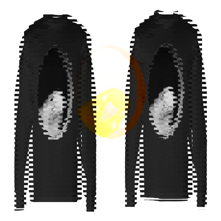 面白いセキセイインコ イエロー セキセイインコ ペット 鳥好きのギフト 長袖Tシャツ