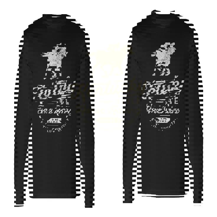 面白いダービーデー、ケンタッキースタイルの競馬 長袖Tシャツ