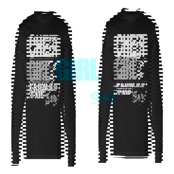 面白いチアリーダーシャツ かわいいチアリーディングガールギフト 長袖Tシャツ