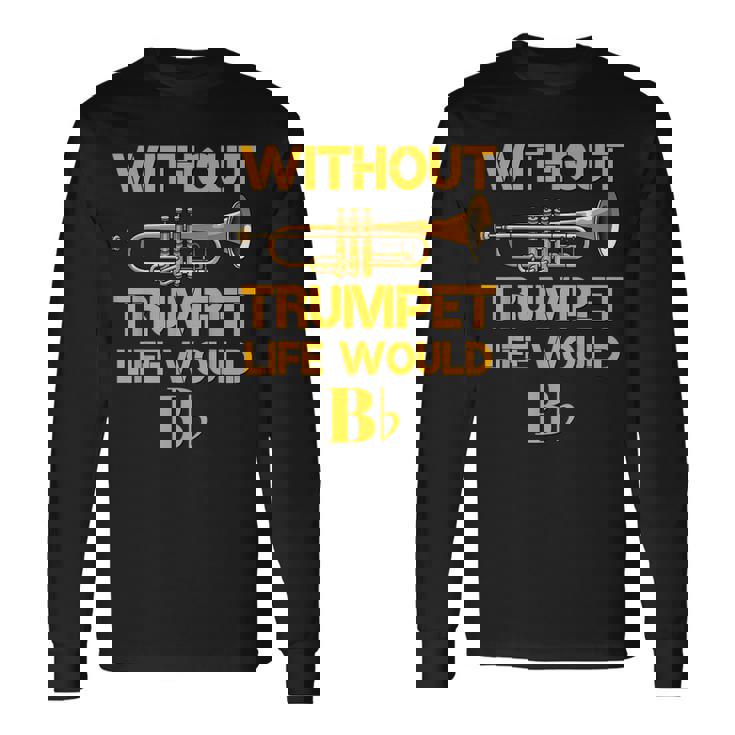 面白いトランペットシャツ 駄じゃれマーチングバンド トランペットジャズミュージシャン 長袖Tシャツ