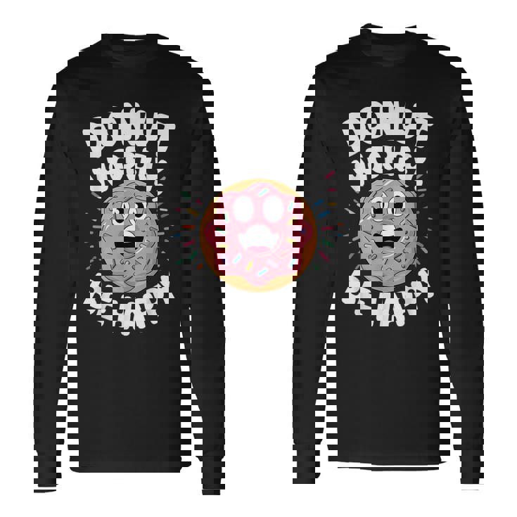 面白いドーナツしゃれ 長袖Tシャツ