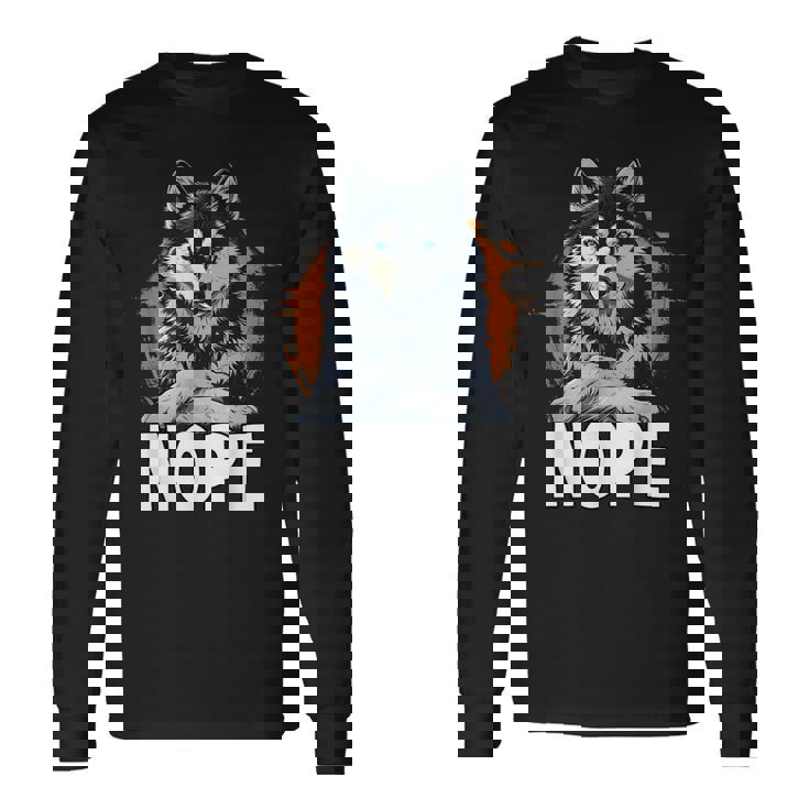 面白いハスキー T、犬の飼い主のための面白い犬の散歩服 長袖Tシャツ