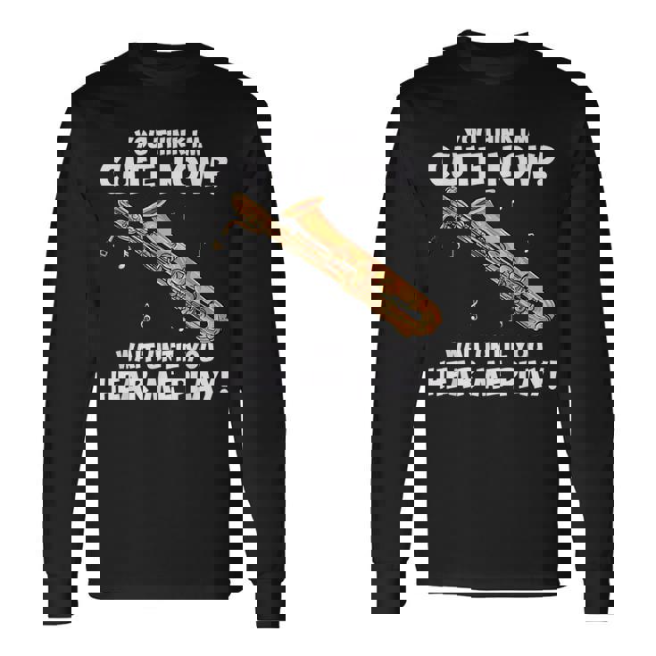 面白いバリトンサックスのデザイン私はサックスを持っています 長袖Tシャツ