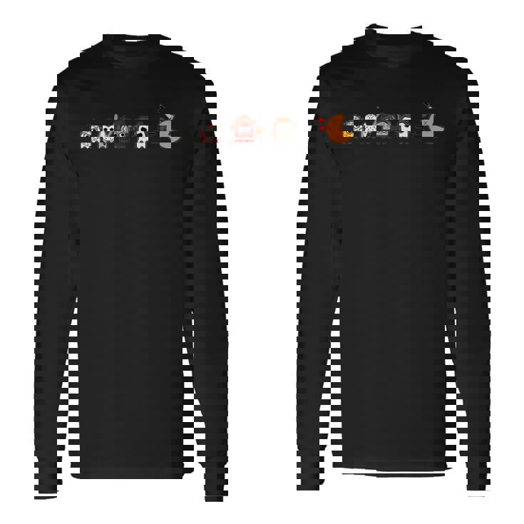 面白いパロディ ハロウィンゲーマー 80年代ホラー映画 長袖Tシャツ