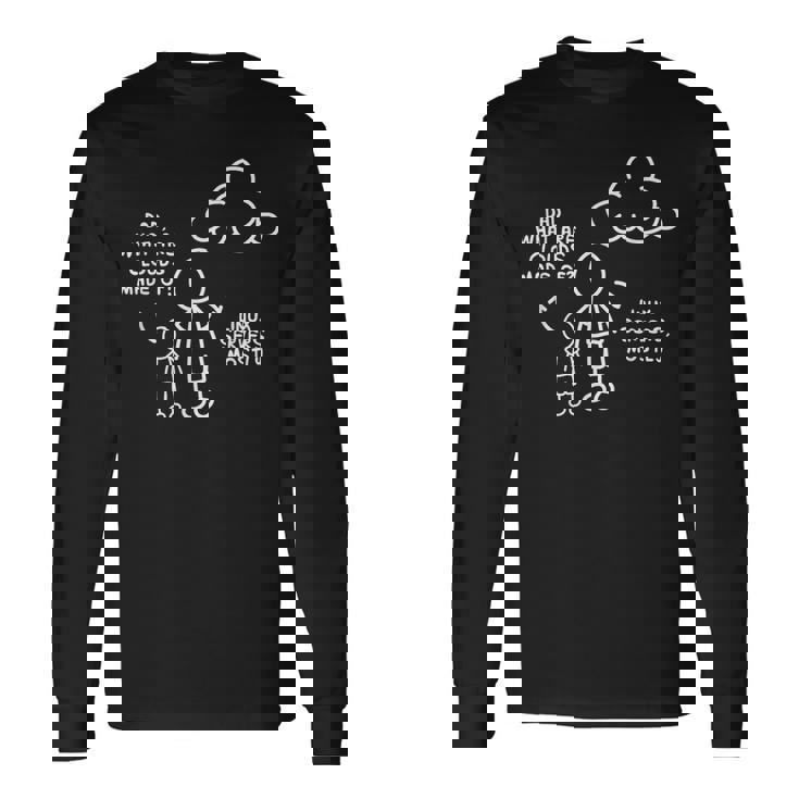 面白いプログラミングソフトウェア開発者から作られた雲とは 長袖Tシャツ