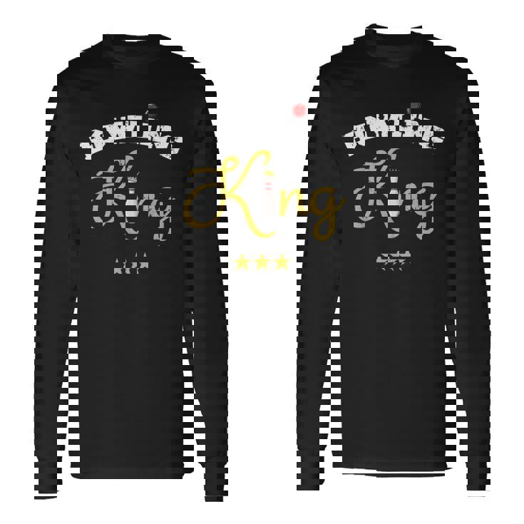 面白いボウラー ボーリング キングピン キングピン ボーリング チームギフト 長袖Tシャツ