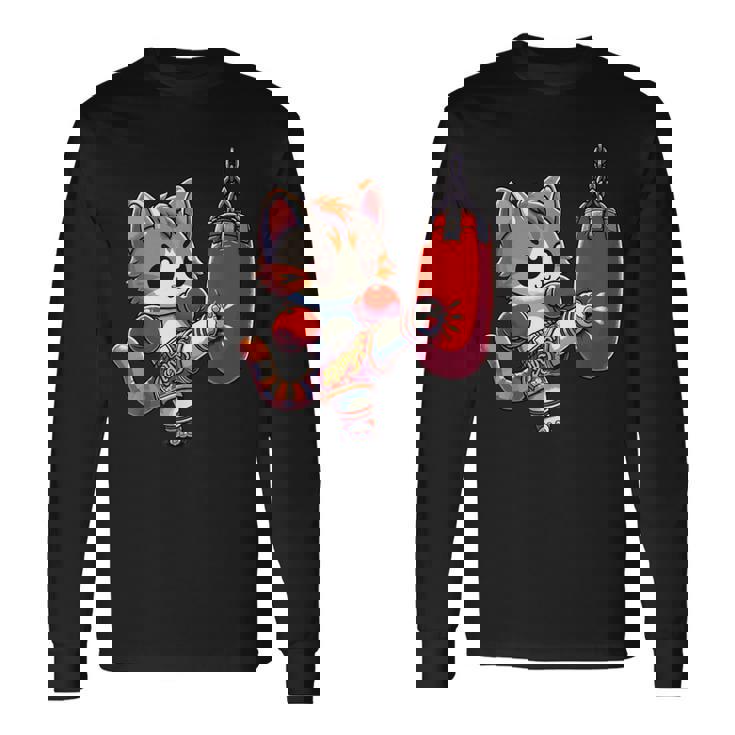 面白いムエタイ 長袖Tシャツ