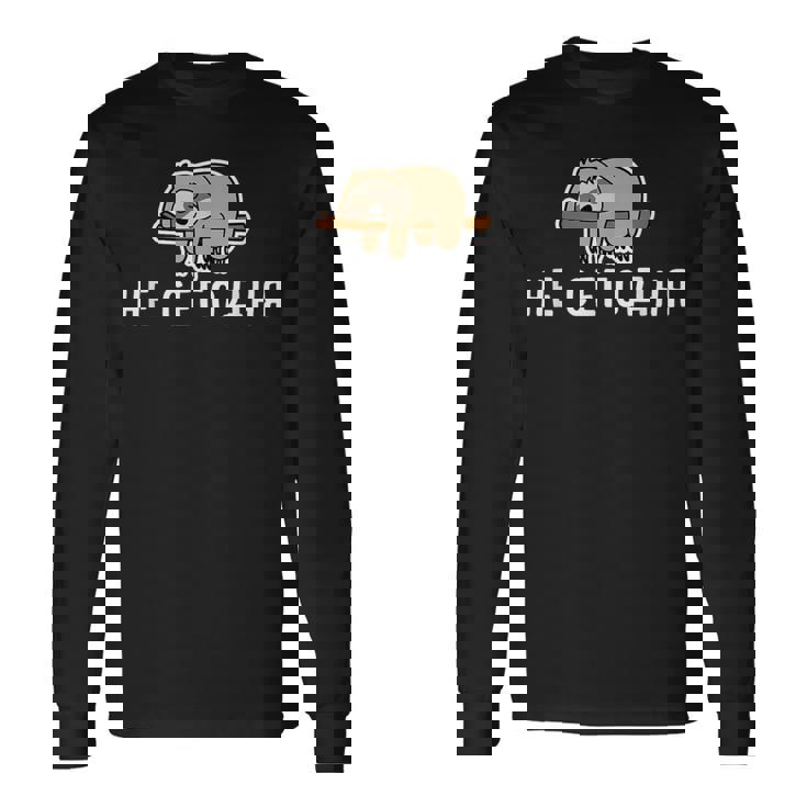 面白いロシア語 Not Today ロシア語の言葉 長袖Tシャツ