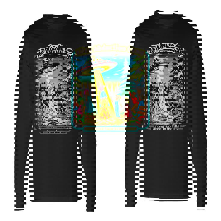 面白いヴィンテージエイリアン誘拐キャンプ Ufoエイリアン 長袖Tシャツ ギフトのアイデア
