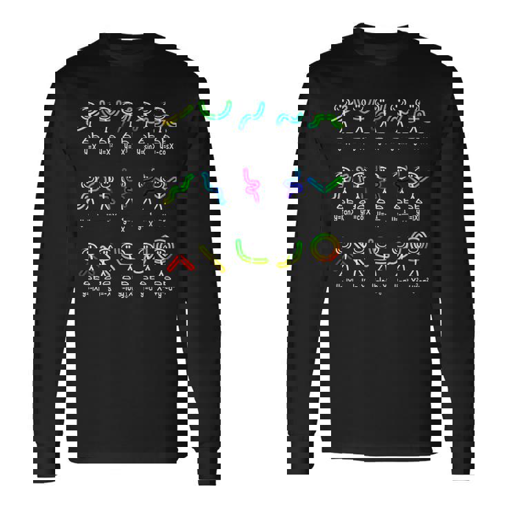 面白い代数のダンス機能 数学先生 オタクギフト アイデア 長袖Tシャツ