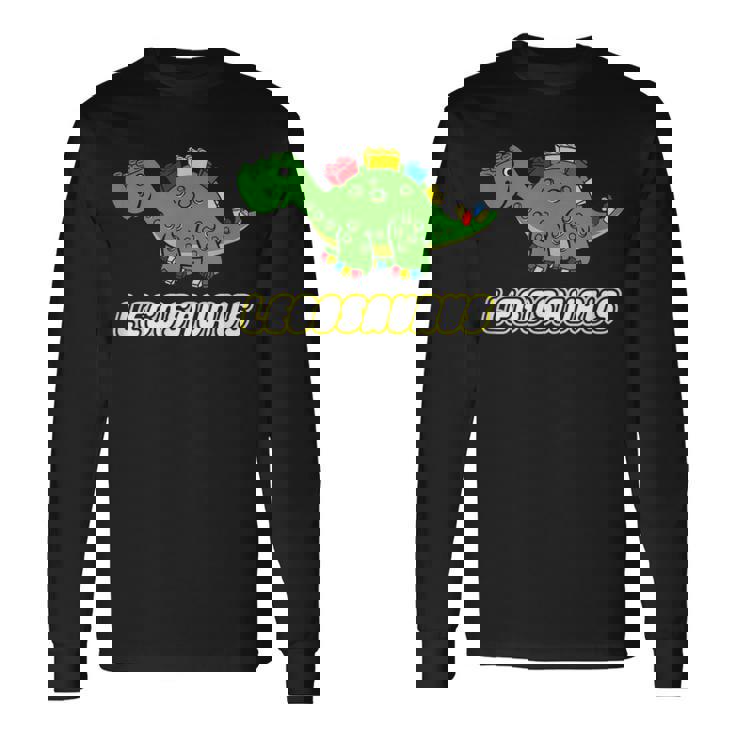 面白い恐竜 レゴサウルス レゴ ザウルス 恐竜 長袖Tシャツ