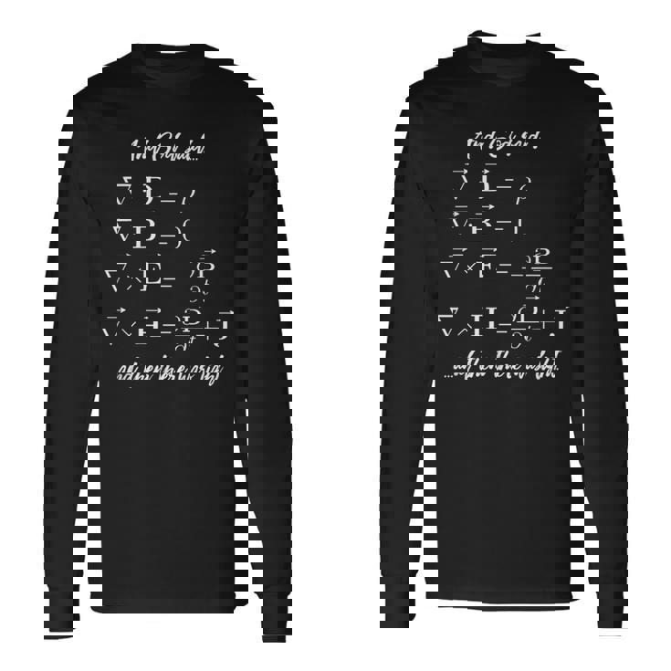 面白い数学教師シャツ – 宗教的なマクスウェル方程式 長袖Tシャツ