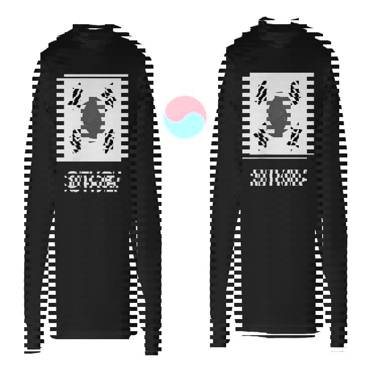 韓国 韓国の国旗 長袖Tシャツ
