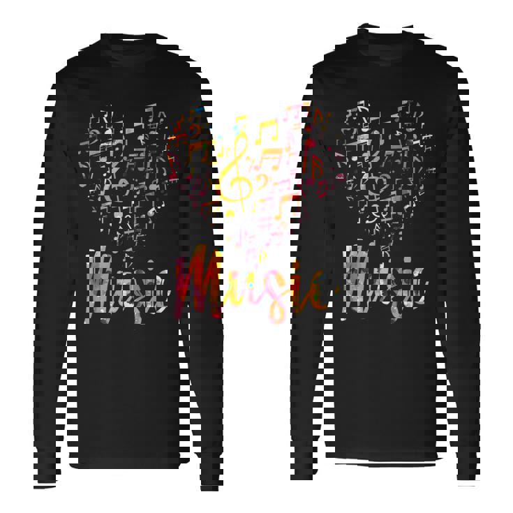 音楽家ギフト 楽器 音符 ト音記号 長袖Tシャツ