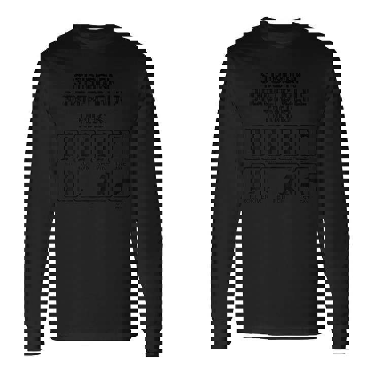 頑固なボーダーコリーのトリック 長袖Tシャツ