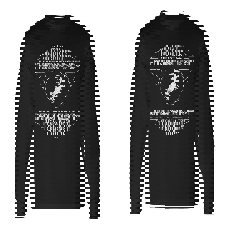 頭の中でイモリを撫でている 長袖Tシャツ