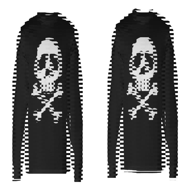 頭蓋骨、宇宙海賊、船長、パーティー、ハロウィーン、カーニバル 長袖Tシャツ