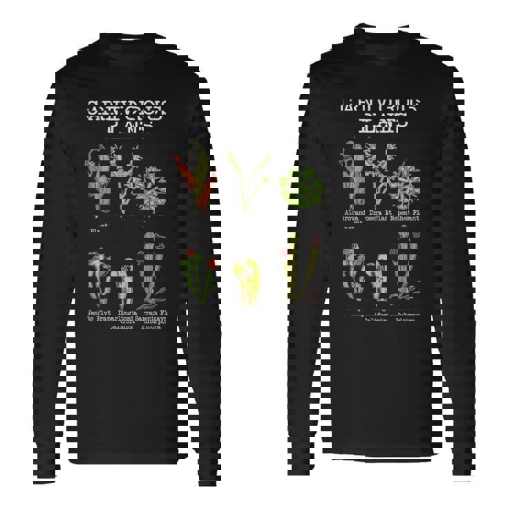 食虫植物 種 サラセニア ハエトリグサ 長袖Tシャツ