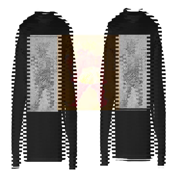 鬼【日本の妖怪シリーズ】 長袖Tシャツ