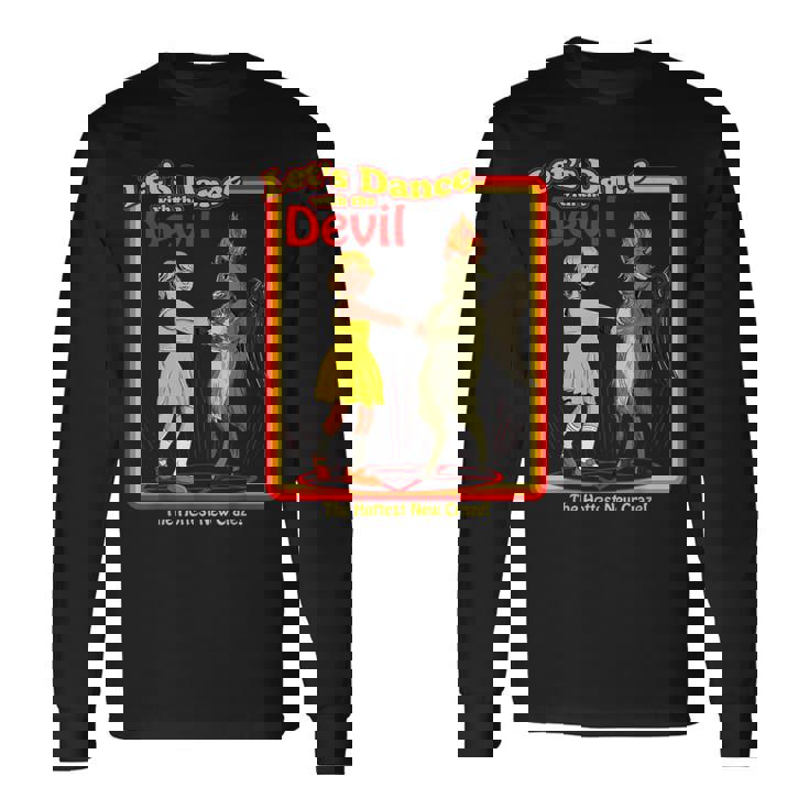 魔法のは、悪魔バフォメット悪魔と踊ってみましょうおかしい 長袖Tシャツ