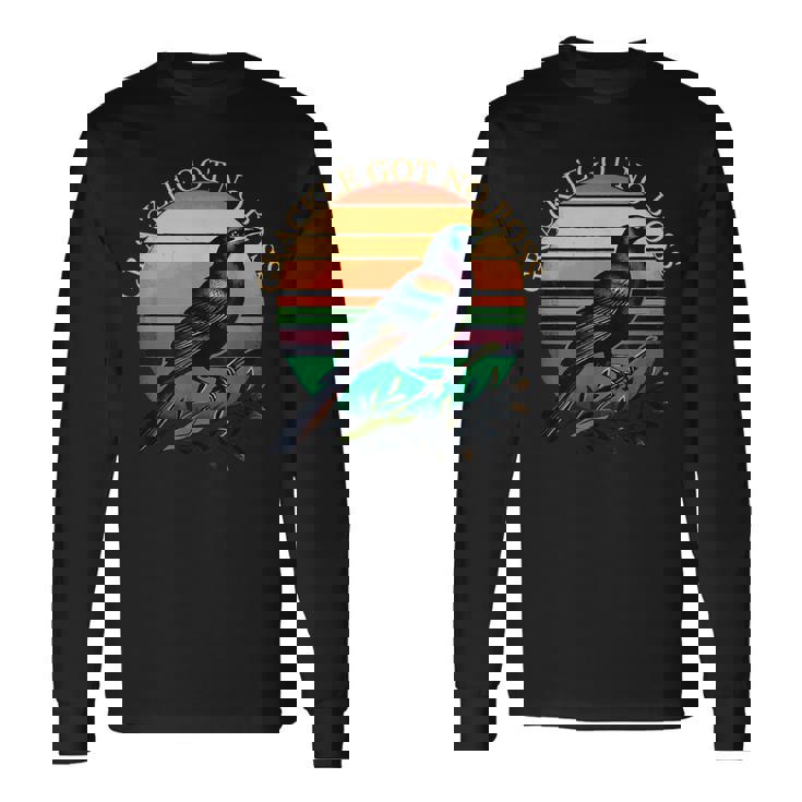 鳥 グラフィック グラックル 鳥の恋人 グラックル Got No Boss 長袖Tシャツ