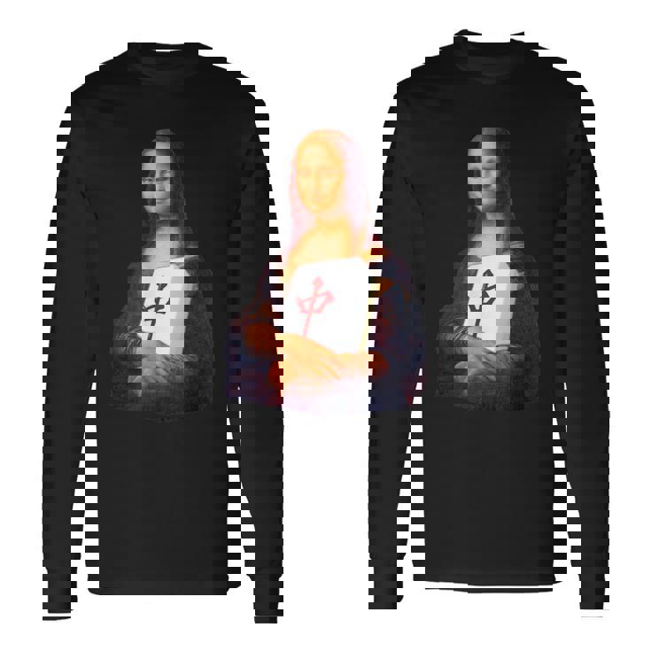 麻雀 牌 面白いtシャツ おもしろ モナリザ グッズ 服 面白い ネタ メンズ 中 長袖Tシャツ