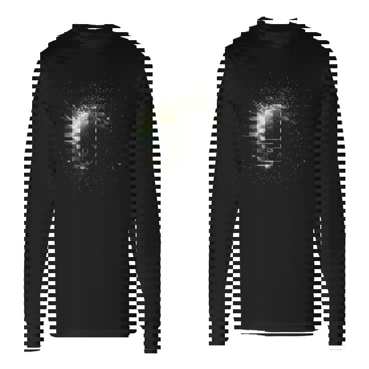 黄金比 フィボナッチ 数学先生 スパイラルスペース 惑星 ギフト 長袖Tシャツ