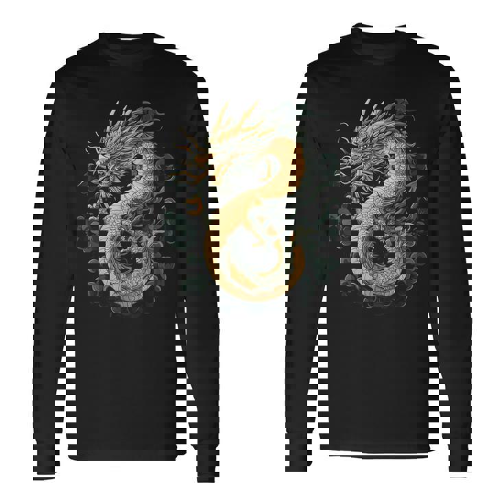 龍人 龍神 ドラゴン グラフィック 神話ドラゴン 龍神竜 長袖Tシャツ