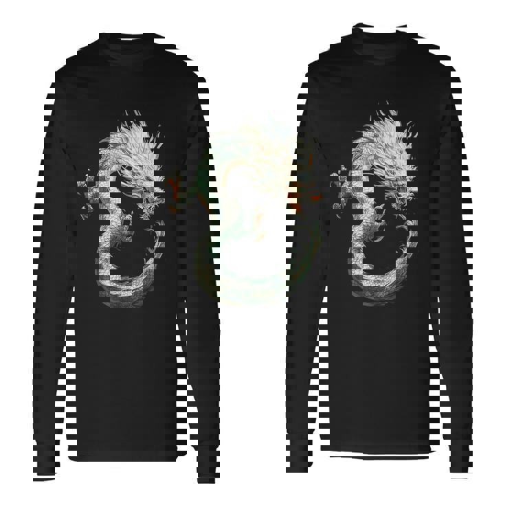 龍人 龍神 ドラゴンモチーフ 神話芸術 龍神竜 長袖Tシャツ