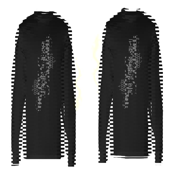 龍体文字 とほかみえみため とほかみえひため かごめ 上り龍下り龍 陰陽 龍神 フトマニ図 神代文字 開運 言霊 お守り 長袖Tシャツ